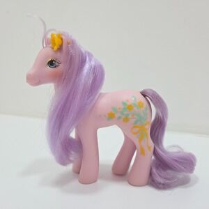 My Little Pony G1 Sweetheart Sister Spring Song Purple w/Flower Earring 1988